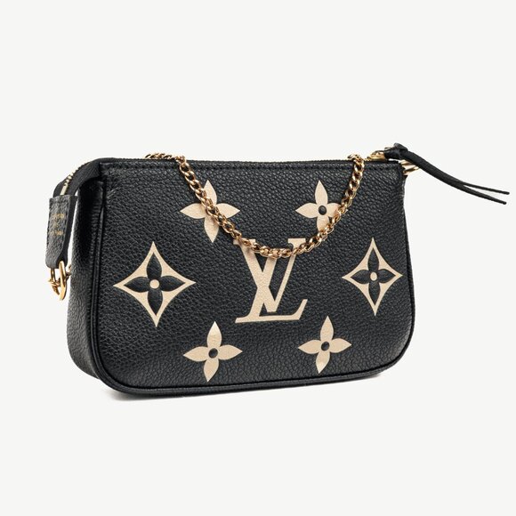 Louis Vuitton Mini Pochette Accessoires Black Monogram Empreinte Giant Pouch - Picture 2 of 9